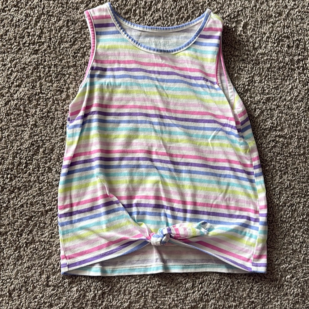 Butterfly and Striped Kids Tank Tops (2 Tanks Tops Total)